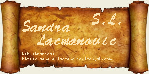Sandra Lacmanović vizit kartica